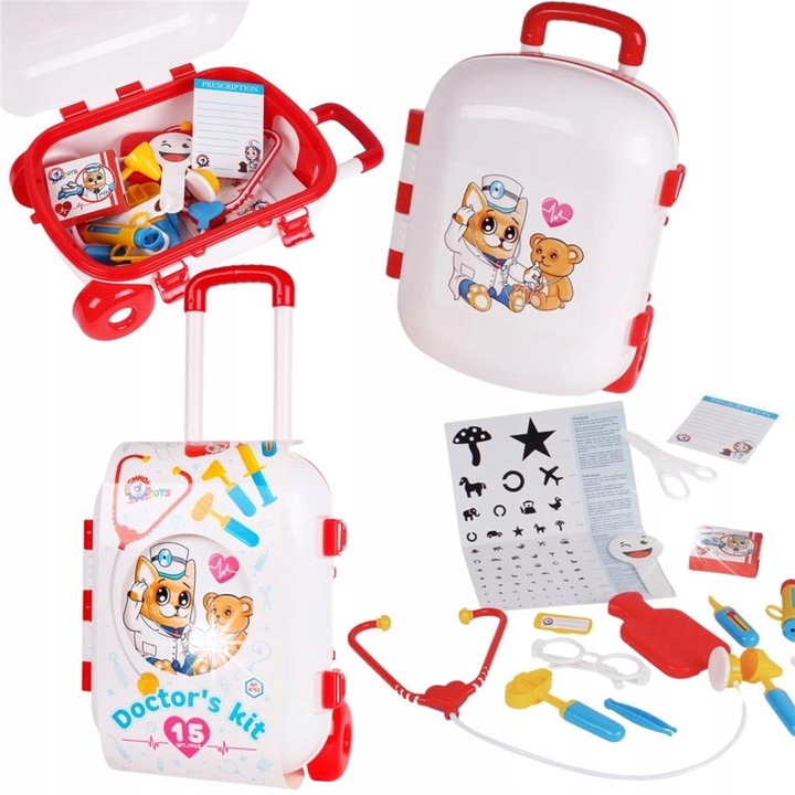 Set joaca doctor, Technok, accesorii medicale, sigur pentru copii,