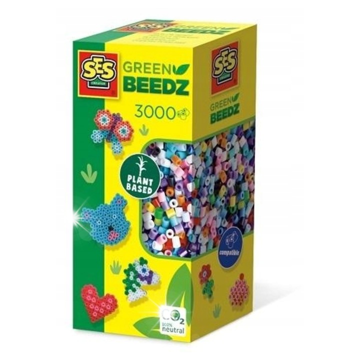 Set de artizanat, SES Creative, Koraliki Ozdobne, multicolor, pentru fetite