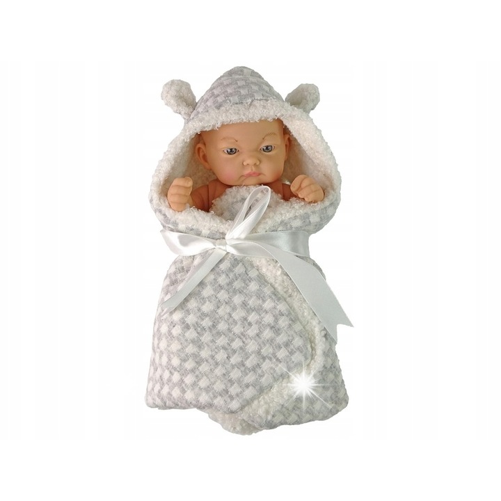 BOBASEK baba, LEAN Toys, csecsemő, szürke bélés, masnival, kislányoknak