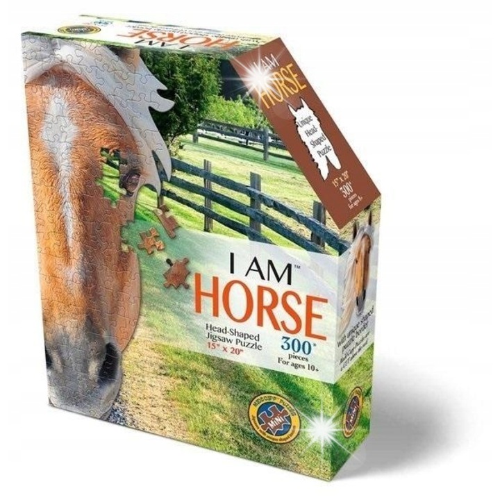 Puzzle Madd Capp, 300 darabos készlet, 39x51cm, ló témájú, a motoros készségek fejlesztésére, 10+ év