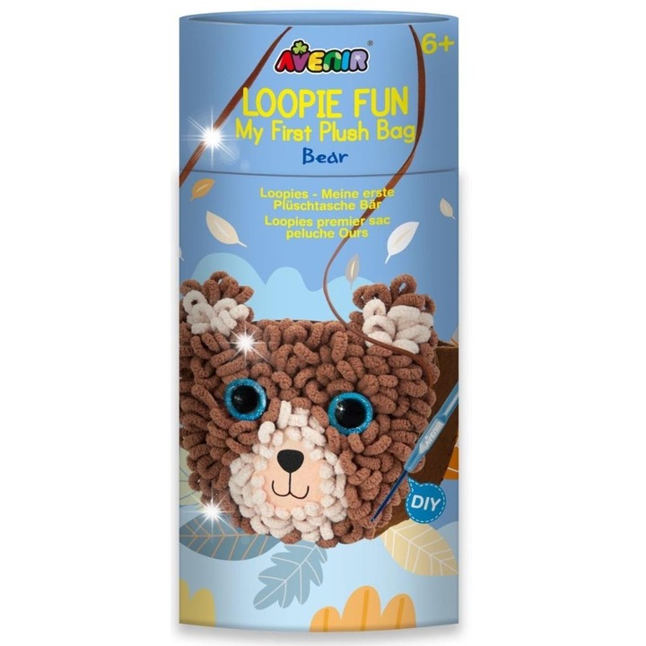 Set creativ Avenir, kit de craft, tobaga plus, 6 ani, include filc, lana, croseta