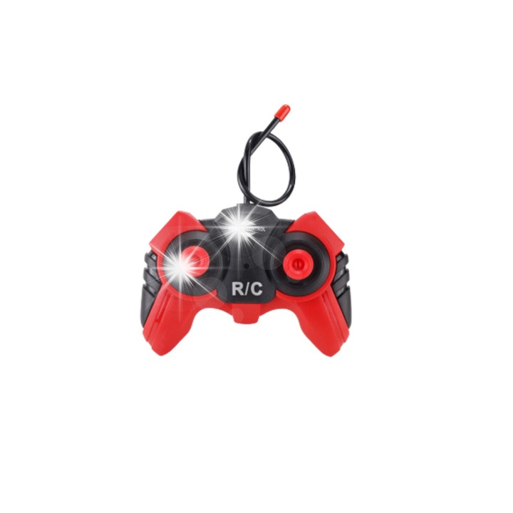 Távirányítós játék teherautó, Maksik, 6 kerék, fényhatások, 23x8x11,5cm