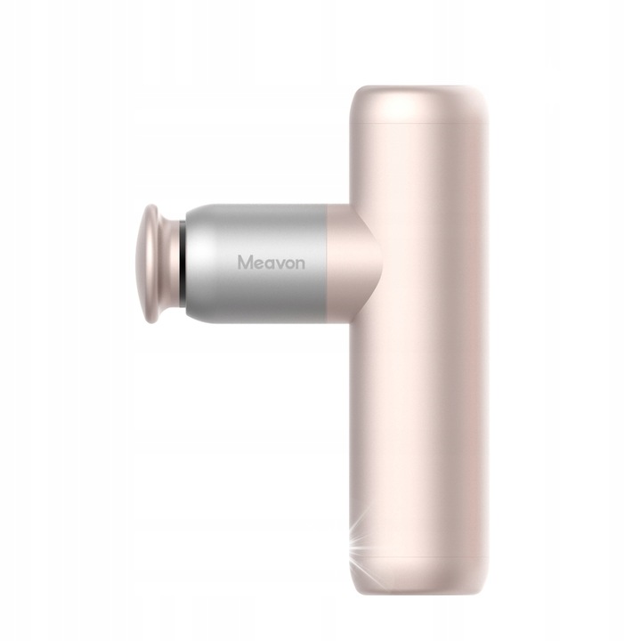 Вибрационен масажор Meavon Massage Gun Extra Mini, 4 приставки, розов, компактни размери