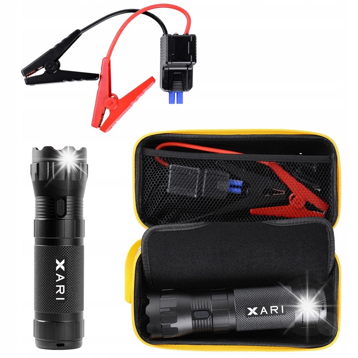 Стартер 4в1 Xari JS30, 8000mAh, фенер 330 лумена, 12V/200A, комплект