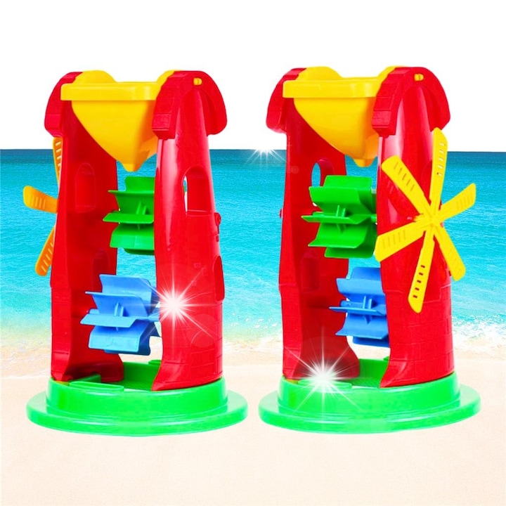 Пясъчна мелница, Технок, цветна, 27,5x18x18см, комплект играчки за плаж