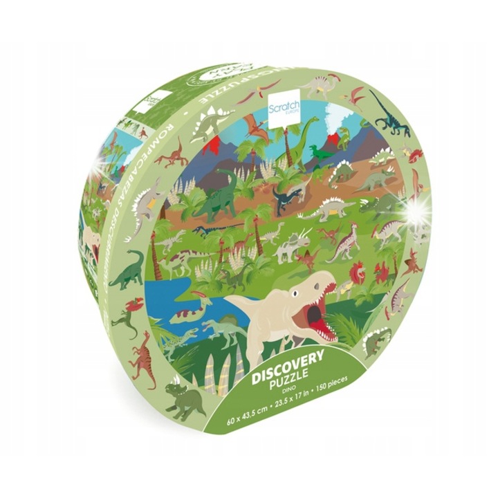 Комплект Пъзел 150 Елемента, Динозаври, 65x45см