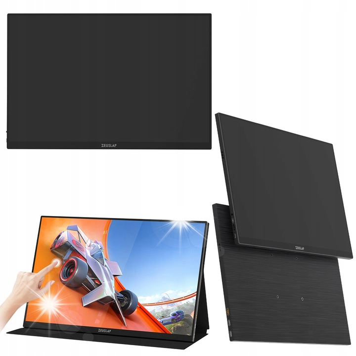 Преносим монитор 16" 2.5K QHD, тъчскрийн, 120Hz, съвместим с лаптопи и смартфони, ZEUSLAP P16KT