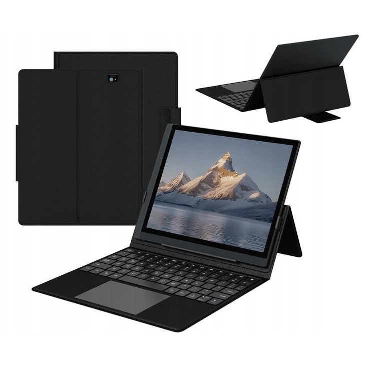 Etui cu tastatura pentru tableta Bigme B1051, negru, cu suport ajustabil