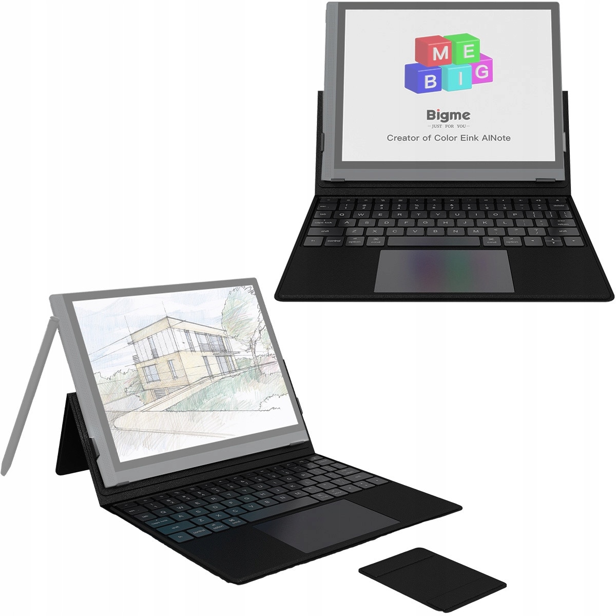 Etui cu tastatura pentru tableta Bigme B1051, negru, cu suport ajustabil