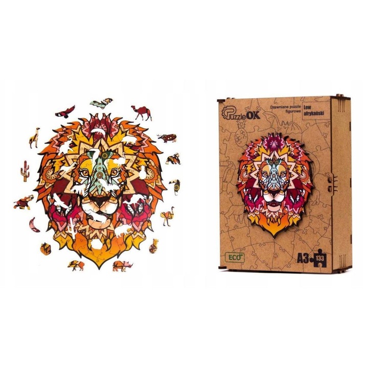 Puzzle oktató PuzzleOK, szett, szokatlan formák, változatos méretek