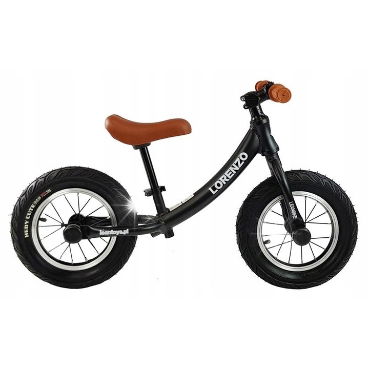 LEAN Toys futóbicikli, fekete, 25 kg, 3,35 kg