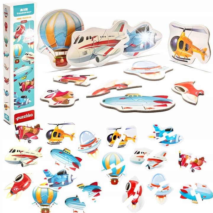 Készlet Puzzle 16 Elem, Cubika, Légi Szállítás, 8 Darab, Többszínű