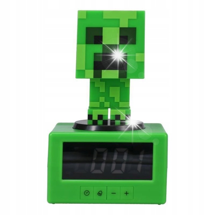 Нощна лампа Minecraft Creeper, 2 в 1, 16 см, нюанси на зелено