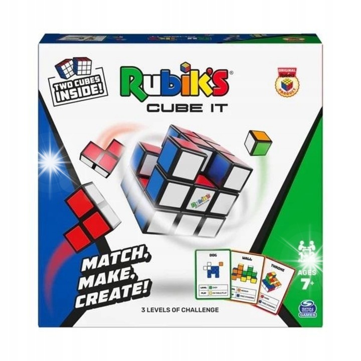 Интелигентна игра Рубик, комплект 16 елемента, 54 карти, 1-2 играчи, +7 години, многоцветен