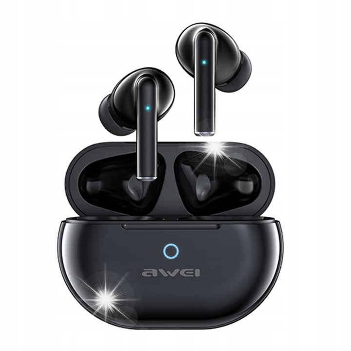 Vezeték nélküli fejhallgató, Awei, aktív zajcsökkentés, fekete, teljes készlet, S1 Pro ANC