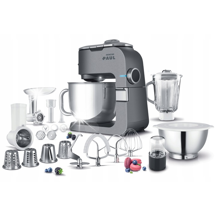 Кухненски робот Sencor STM 7910, 1500W, инокс, 6л, сив