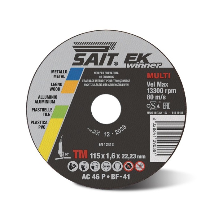 Disc abraziv de debitat 125x1, 6 SAIT EK WINNER-TM AC 46 P MULTI UTILIZARE