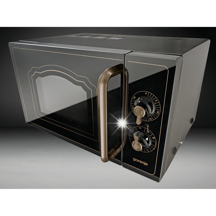 Cuptor cu microunde Gorenje MO 4250 CLB, 20l, 700W, Grill, Negru, 36.5x45x28.5cm