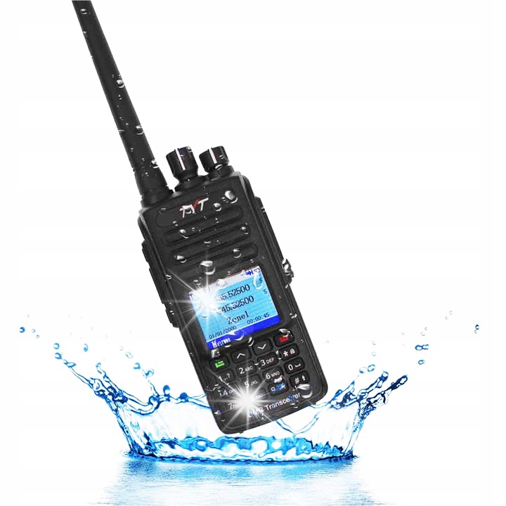 TYT MD-UV390 rádióállomás, kétsávos, IP67, 2000mAh