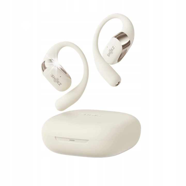 Vezeték nélküli fülhallgató, Shokz, OpenFit 2, bézs színű, teljes készlet