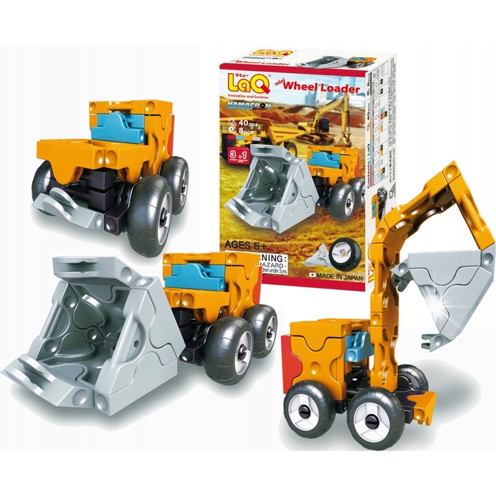 LaQ Mini Homlokrakodó építőkészlet, 40 darab, 7 szín, 5+ éves kortól ajánlott