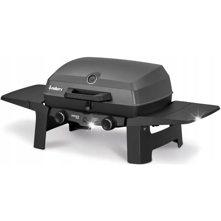 Grill Enders Urban II Pro, 2 égős, 49x32cm, fekete, 94x42x36cm