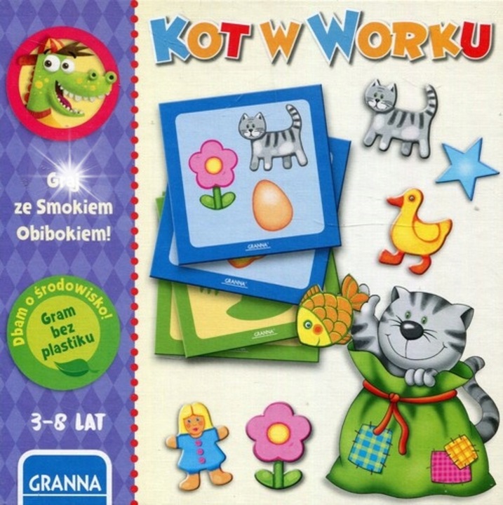 Társasjáték, Kot in sac, 9 tábla, 27 kép, 30 zseton, többszínű