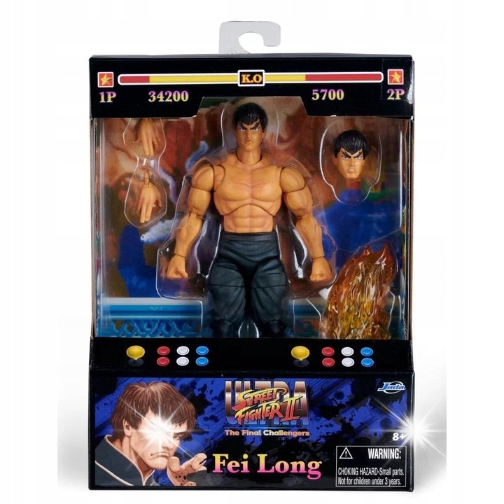 Колекционерска фигурка Fei-Long Street Fighter, 15 см, многоцветна, Jada