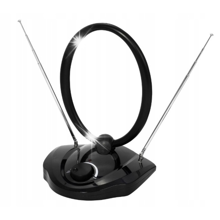 Телевизионна антена VIVANCO TVA 09B, приемане DVB-T/DVB-T2, LTE филтър, 1,5м кабел