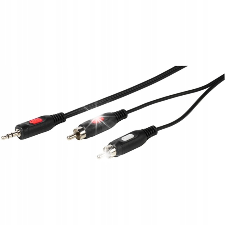 Audio kábelek, Vivanco, Jack 3,5mm - 2 x RCA, 10m, dupla