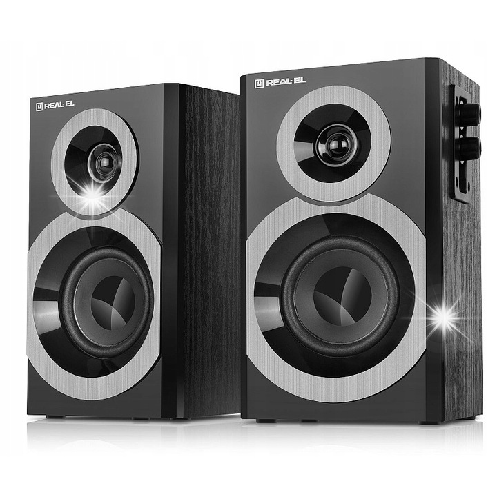 Boxe PC 2.0, REAL-EL S-245, 20W, negru, 115x200x130mm