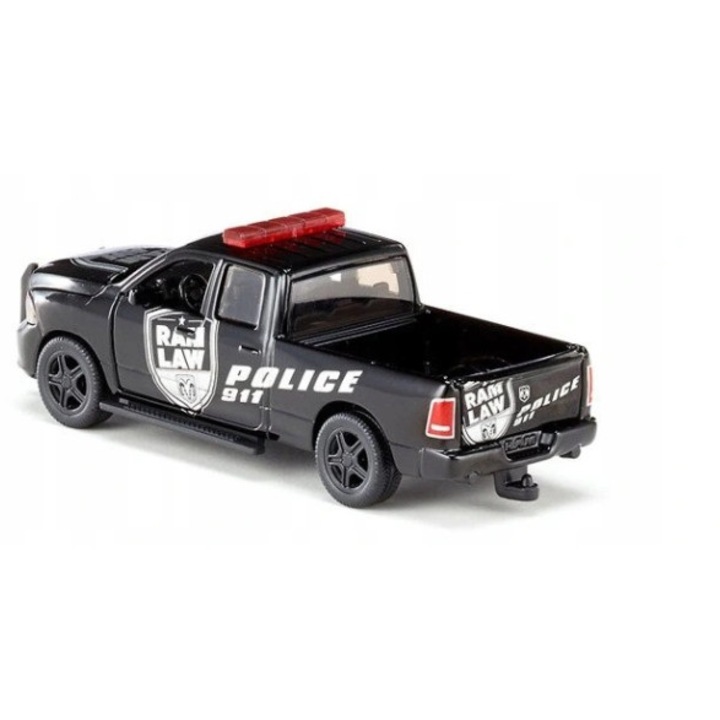 Полицейска кола Siku Dodge Ram 1500, 1:50, черна, с отварящи се врати и капак