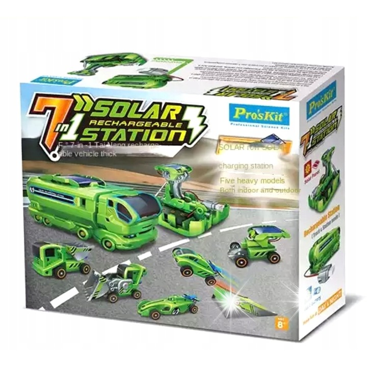 Комплект роботизирани соларни играчки 7 в 1, Modarri, развива ръчни умения, многоцветен, за деца над 10 години