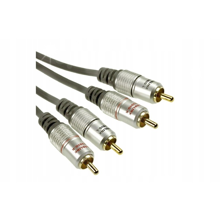 Аудио кабел Prolink Exclusive TCV 4270 2x RCA - 2x RCA 3м, 24K злато, OFC 99,96%