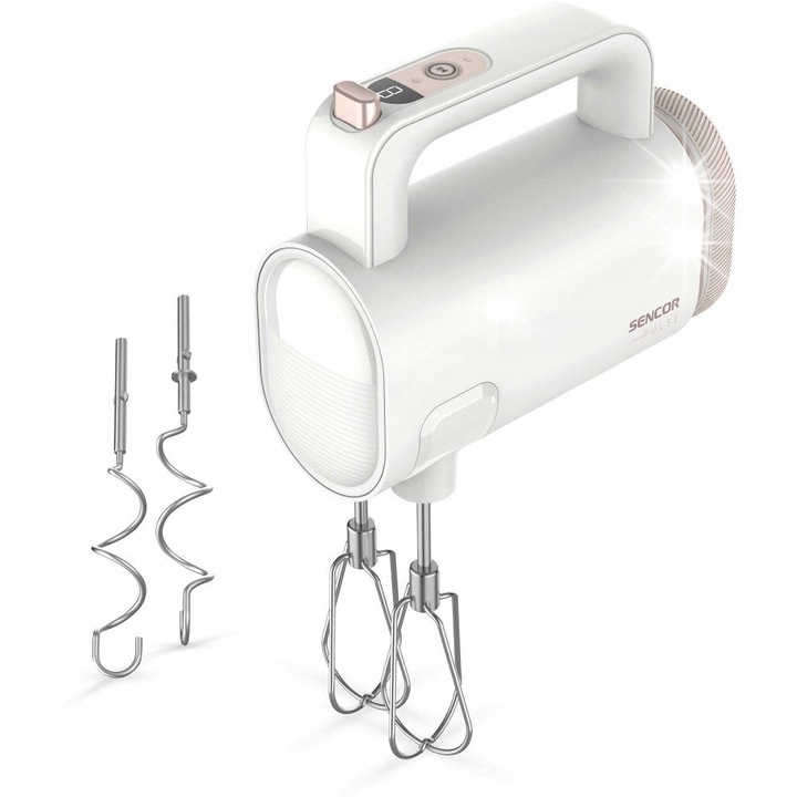 Безжичен ръчен миксер Sencor SHM 9130WH, 8 скорости, 2000 mAh батерия, бял