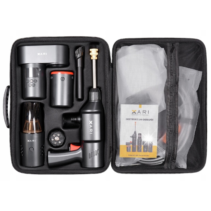 Set XARI SMART KIT XP1 - Powerbank 15000 mAh, compresor, Myjka, 12V, Multicolor