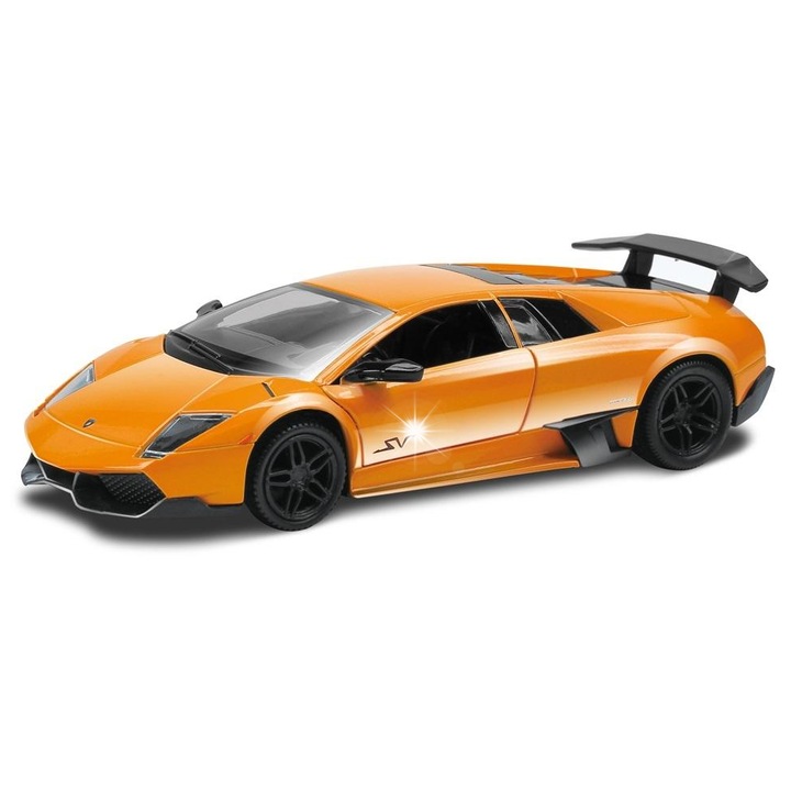 Fém autó RMZ Lamborghini Murcielago LP670-4 SV, narancssárga, 1:36, nyitható ajtókkal, 3+ év