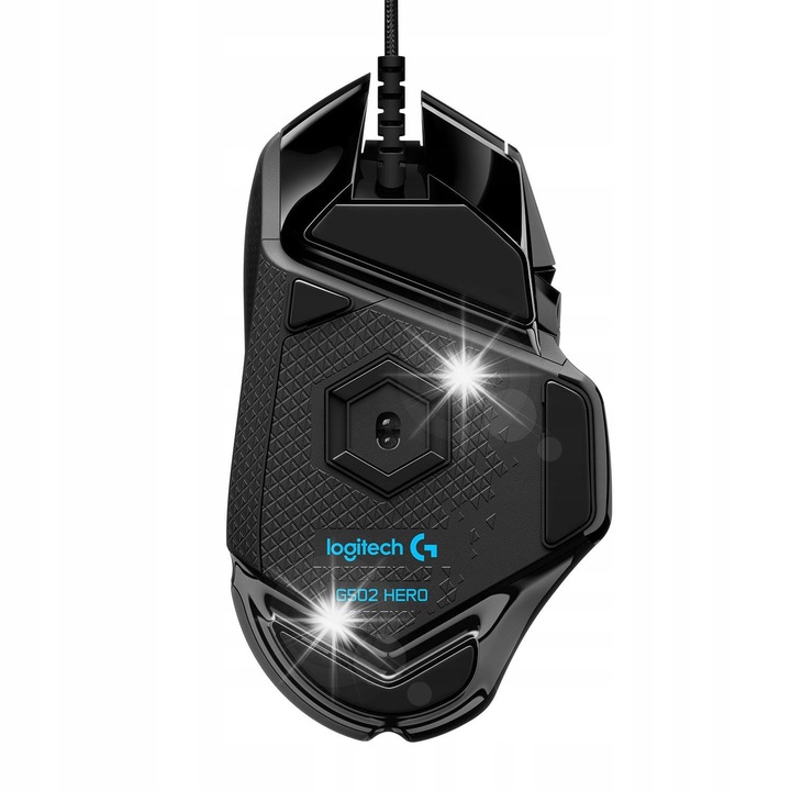 Геймърска мишка, 11 програмируеми бутона, 25600 DPI, RGB осветление, 75x40x132мм, черна