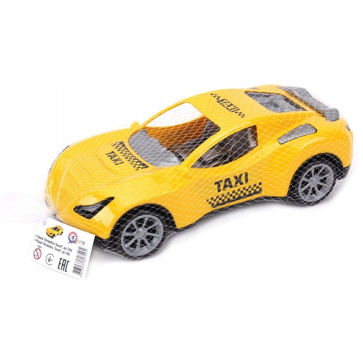 Masina de jucarie, Technok, taxi sportiv, culoare galbena, 3+ ani