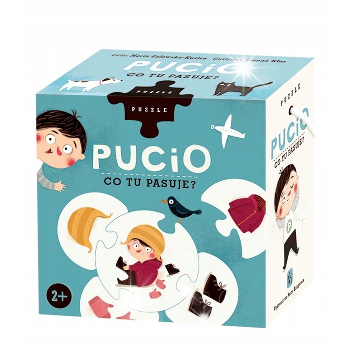 Pucio oktató puzzle, Nasza Księgarnia, 25 darabos készlet, 2 éves kortól, többszínű