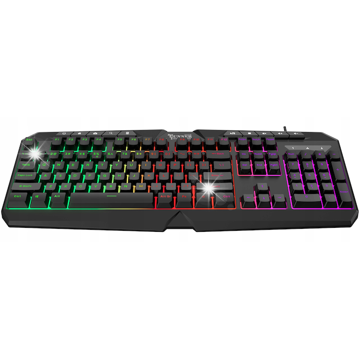 Set birou wireless, tastatura si mouse, 2,4 GHz, 115 taste, negru, 47x18x2,8cm