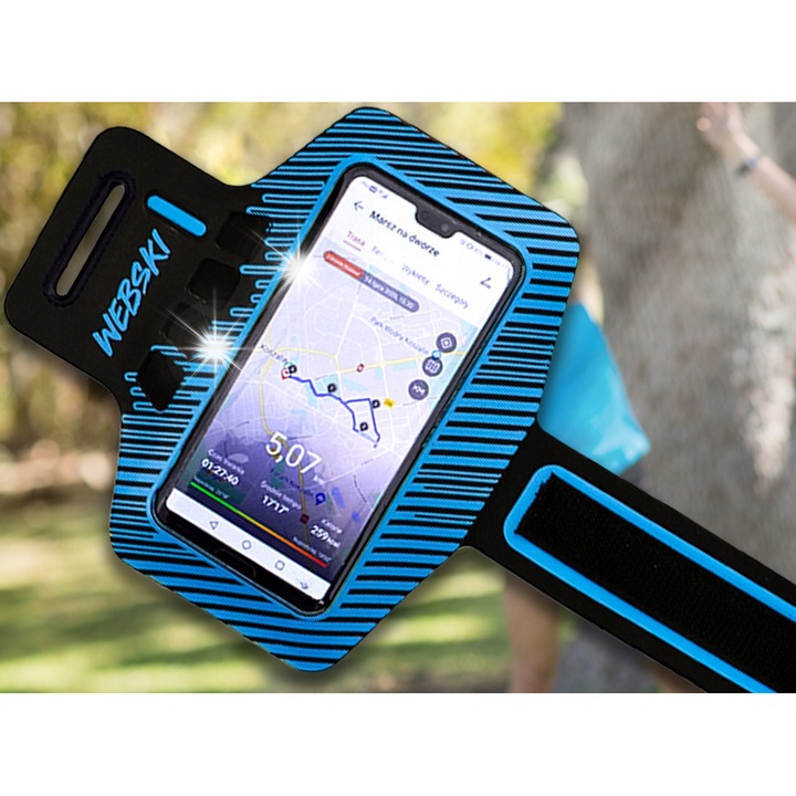 Спортна чанта Webski, калъф за ръка, неопрен, черен, размери 10x20cm, 8x7,5cm, 9x10cm