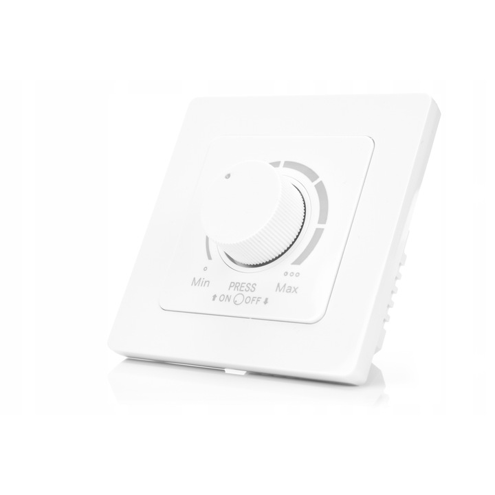 Aigostar forgókapcsoló, fényerő szabályozás, fehér, 82x82x20mm