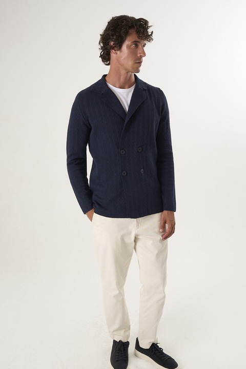FELIX HARDY, Cardigan din bumbac cu nasturi, Bleumarin