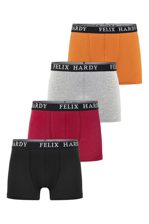 FELIX HARDY, Set de boxeri cu banda logo in talie - 4 perechi, Multicolor
