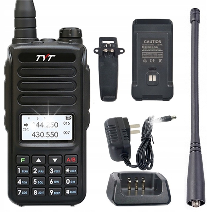 TYT TH-UV98 rádióállomás, 10W, VHF/UHF, komplett készlet, 116x59x34mm, 275g