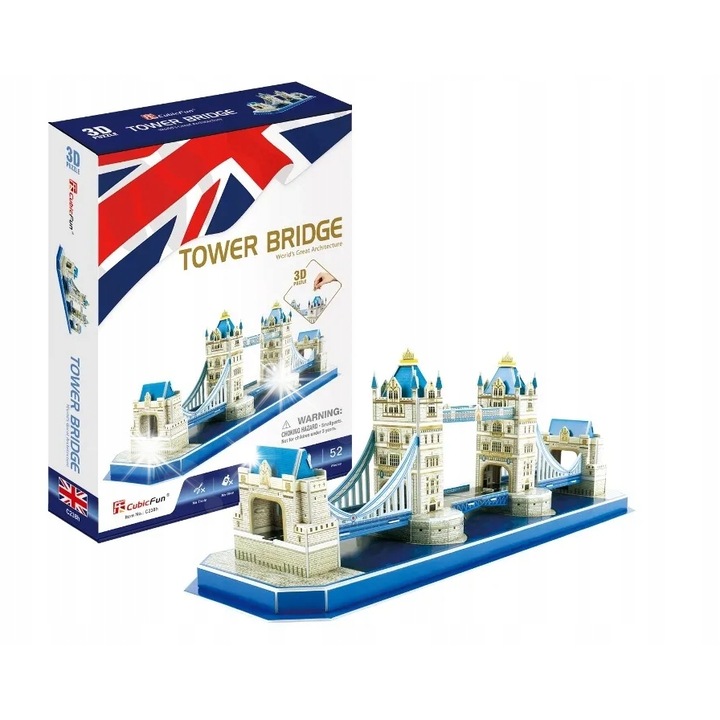 3D puzzle, Cubic Fun, 52 darab, 48x14,5x17,5 cm