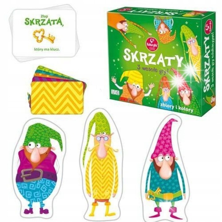 Joc de societate, Kukuryku, Zestaw Skrzaty, dezvolta gandirea logica, multicolor