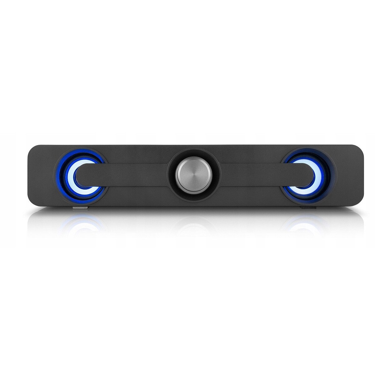 Soundbar PC REAL-EL S-170, 6W, negru, dimensiuni 32x6.5x6cm, cu iluminare LED