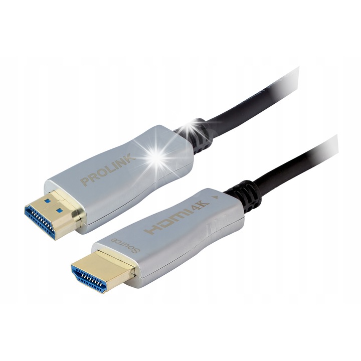 Кабел HDMI-HDMI Prolink Exclusive TCV 9380, 50м, 4K, 24k злато